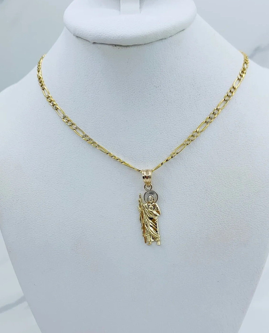 14k gold necklace and pendant Saint Jude St Jude San Judas ️ Short ...