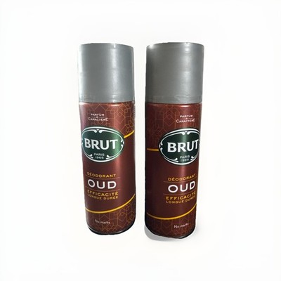 Brut OUD Deo Spray Deodorant Männer Deospray holziger Duft 24h Schutz 200ml X2