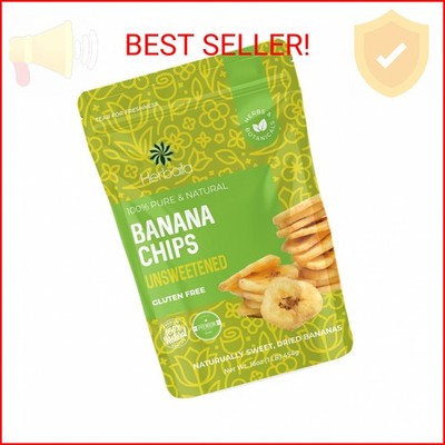 Herbaila Dried Banana Chips Unsweetened Bulk, 1 lb. Dried Bananas, Unsweetened B