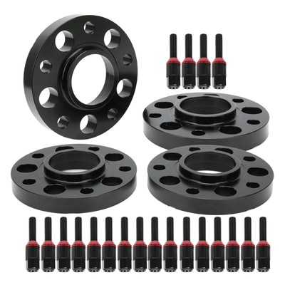  4pcs Flange Wheel Spacers 20pcs Extended Lug Bolts Sleeve Staggered Kit Fit For