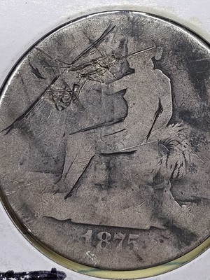 Naughty Potty Trade Dollar 1875 S Silver | eBay