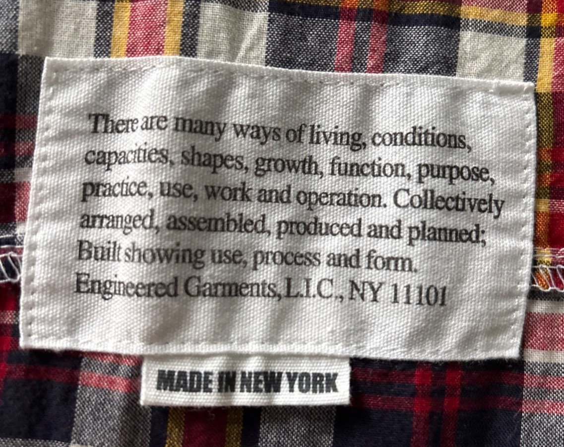 ENGINEERED GARMENTS New York Patchwork Madras Ove… - image 7