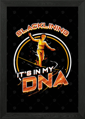 Slacklining Sunset Slacker Framed Wall Art Poster Canvas Print Picture