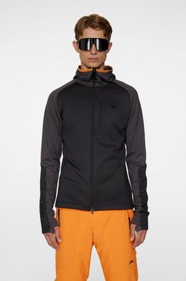 NEW J.Lindeberg Elevation Full Zip Hood Mens XXL Black