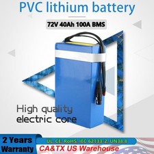 E-bike Battery 36V 48V 52V 60V 72V 40Ah Lithium Pack for 0-5000W Motor Scooter