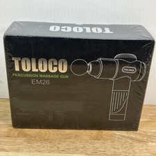 TOLOCO EM26 Percussion Massage Gun with Attachments Case Black Free Returns