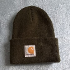 Carhartt Infant/Toddler Knit Beanie Green Acrylic Logo Patch AH8905