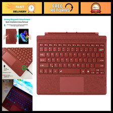 Detachable Keyboard for Surface Pro 11/10/9/8/X - 7-Color Backlit, Touchpad, Pen