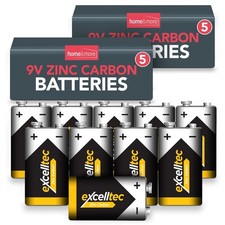 10-15pk 9V Battery 9 Volt Heavy Duty Batteries 6F22 PP3 Smoke Alarm Zinc Carbon