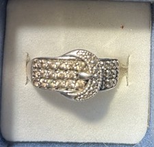 Vintage Costume Jewellery Buckle Ring