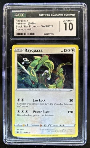 2019-2023 Pokemon SWSH Black Star Promos Rayquaza #SWSH029 CGC 10