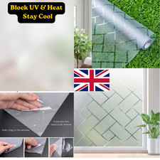 Frosted Window Privacy Film Static Cling Non Adhesive UV Heat Control