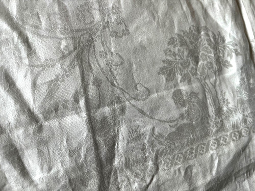 Antique Double Damask Set of 12 Uncut 22" Napkins- Rare Find