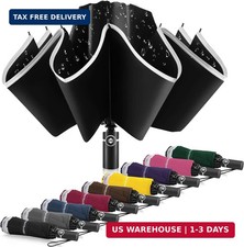 Bodyguard Inverted Umbrella - Large Windproof for Rain Sun, Compact Reverse Wi