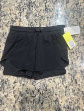 Girls' Active Light 2-In-1 Run Shorts in black from All In Motion Size S 6/7