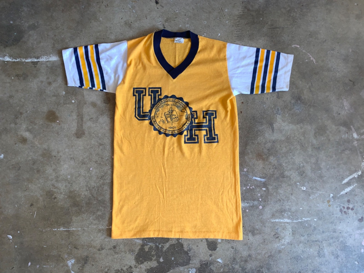 60s University of Hawaii 半袖スウェット イエロー