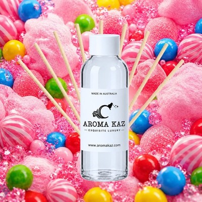 Cotton Candy Bubblegum Reed Diffuser Oil Refill Vegan Alcohol-Free 3 Sizes