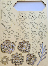 Stampin Up PAPER PUMPKIN 5th Anniversary WOOD ELEMENTS 2 Sheets USED Retired