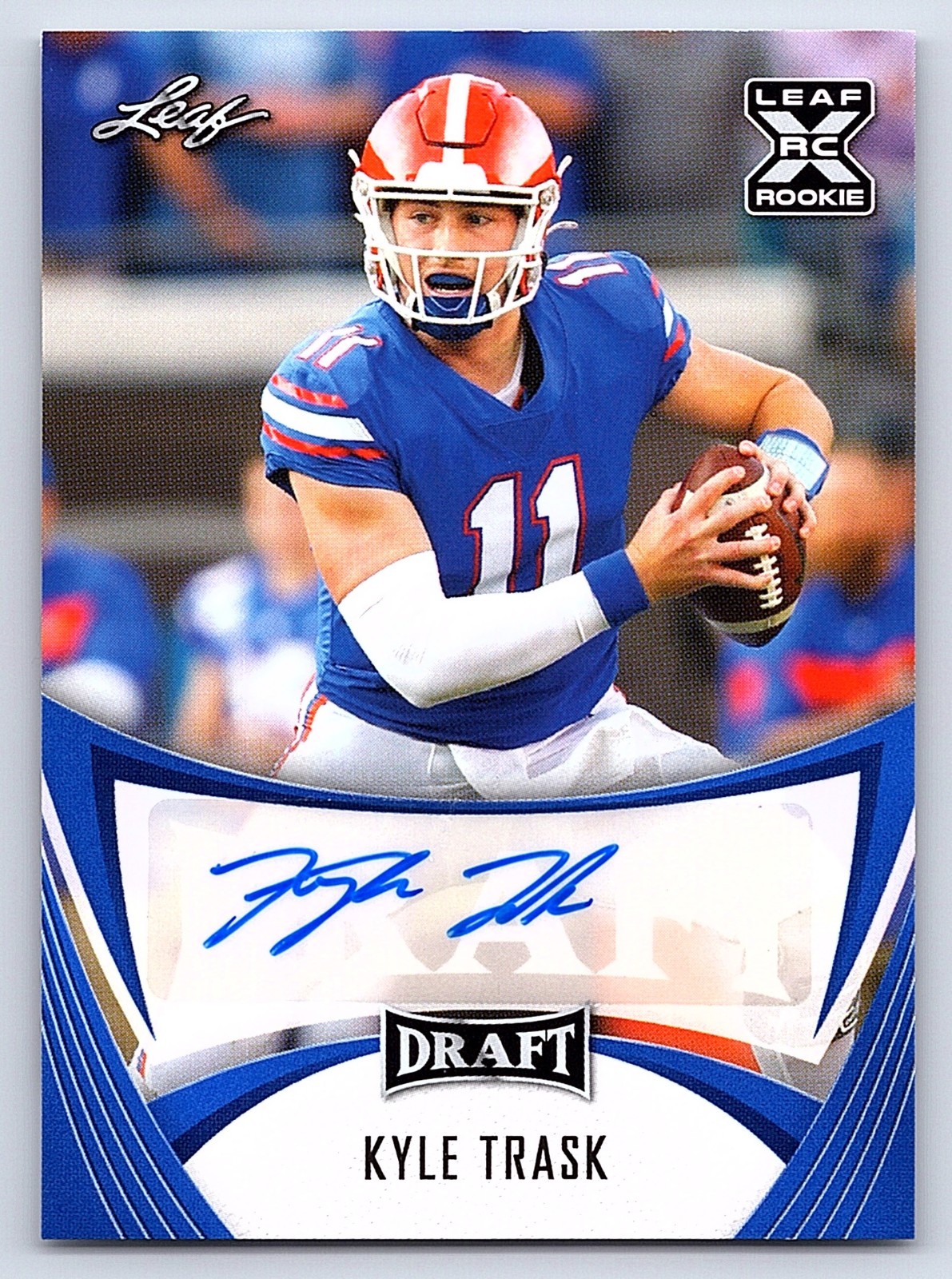 2021 Leaf Kyle Trask #BA-KT1 Rookie Autograph Blue SP Gators
