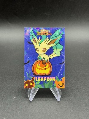 Leafeon Pumpkin Cracked Ice Pokemon Halloween Database Card 70 Peru Us Seller