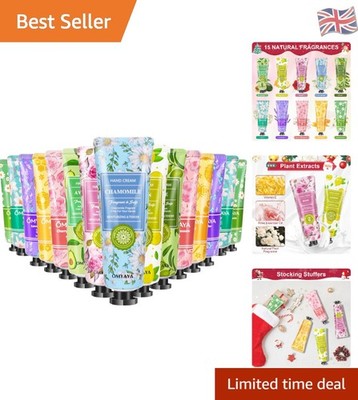 15-teiliges Handcreme Geschenkset: Feuchtigkeitsspendende Feuchtigkeitscreme mit natürlichen Düften für alle