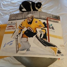 Dan Vladar Boston Bruins signed 16x20 inscribed w #80