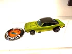 Vintage 1968 Hot Wheels Redline Custom Camaro Antifreeze Black Roof HK W Button