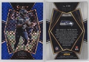 2021 Panini Select Premier Level Blue Prizm /149 Russell Wilson #130