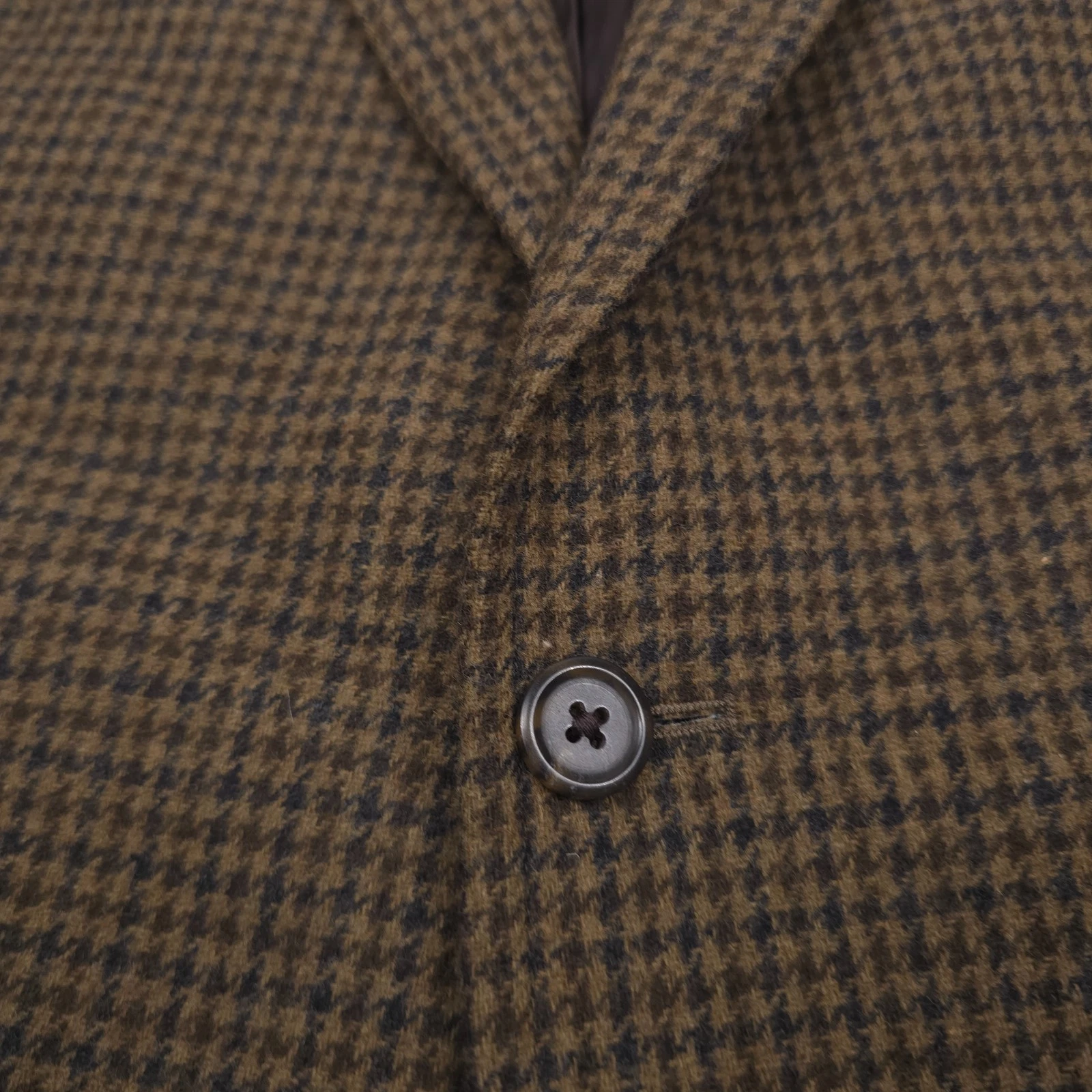 Polo Ralph Lauren Houndstooth Wool Sport Coat Mens 40S Short Modern Dark Green image 6