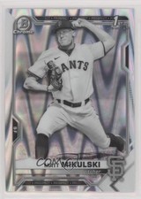 2021 Bowman Draft Chrome Black & White RayWave Refractor Matt Mikulski 00dv
