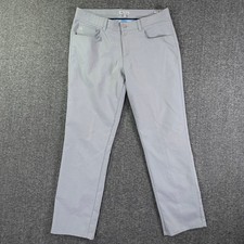 Peter Millar Pant Men 34x30 EB66 Gray Performance Chino Gale Trouser Golf Preppy