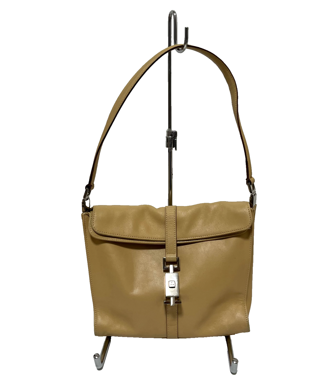 Authentic Vintage Gucci Jackie Shoulder bag Beige Leather 0088