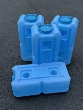 Lot of 4 Water Brick Portable Water Storage Container 3.5 Gal. Stackable