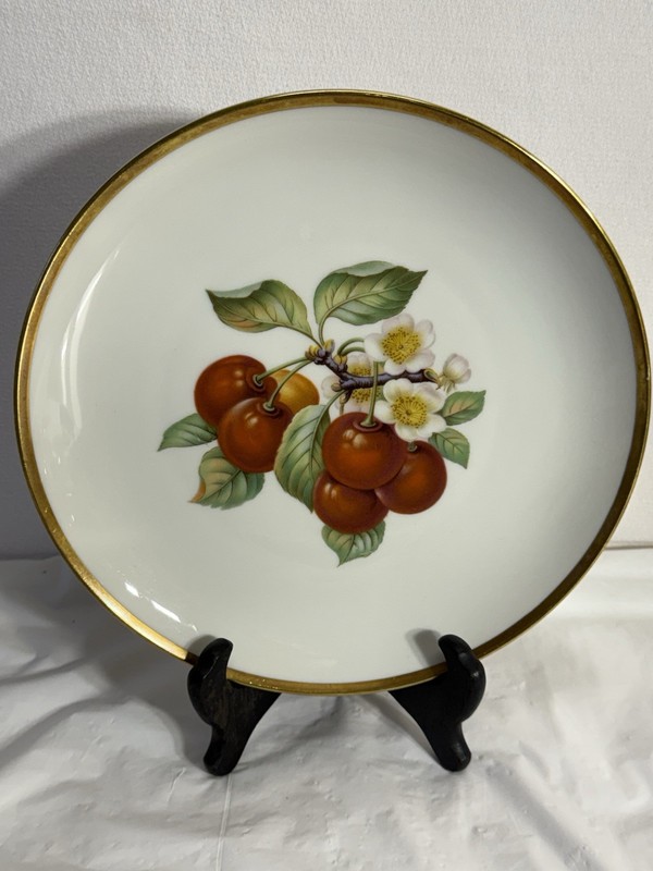 Vintage Cherries & Blossoms Plate Hutschenreuther Selb LHS Bavaria Germany Pasco