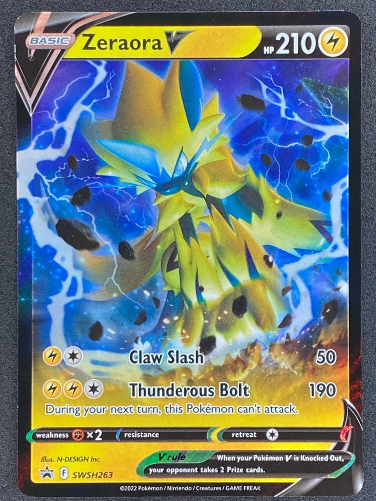 Pokémon Zeraora V SWSH263 SWSH Black Star Promo NM