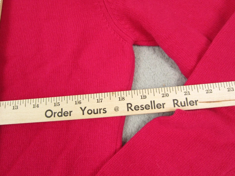 Vintage United Colors of Benetton Sweater Dress Medium Pink Knit Wool 80s - Image 3 of 4