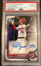 2022 Bowman Draft Elijah Green Chrome Draft Pick Auto PSA 10 (RC) #CDAEG Rookie