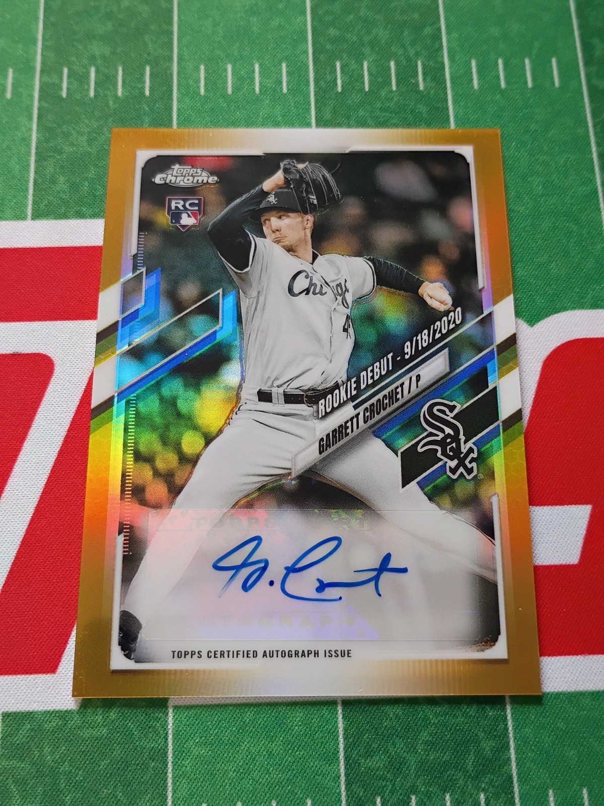 2021 Topps Chrome Baseball Garrett Crochet RC Gold Auto /50 #RDA-GC