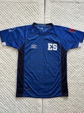 Umbro El Salvador Soccer Jersey Blue Size Large EUC! Vintage
