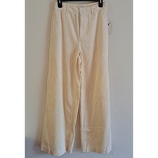 Womens Corduroy Pants 8 Cream NEW Wide Leg Hi...