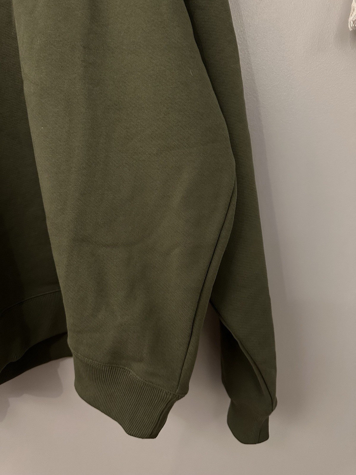 Off White Sweatshirt Sweater With Arrow Logo On Back In Khaki Green Size XL image 2