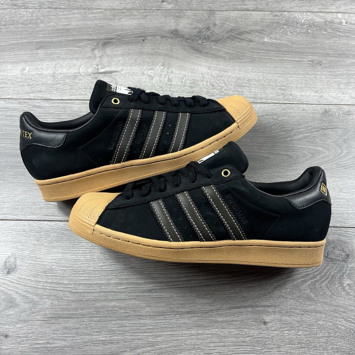 Adidas Superstar Gore-Tex GTX 'Black Brown Gum' Size UK