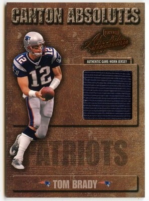Tom Brady 2003 Playoff Absolute #48 Canton Absolutes Game Used Patch #/150