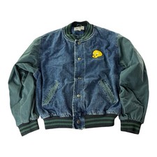 Genus Tweety Bird Denim Bomber Jacket Mens Me...