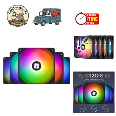 High-Performance 120mm ARGB Cooling Fan - TL-C12C-S X5 for Optimal Airflow