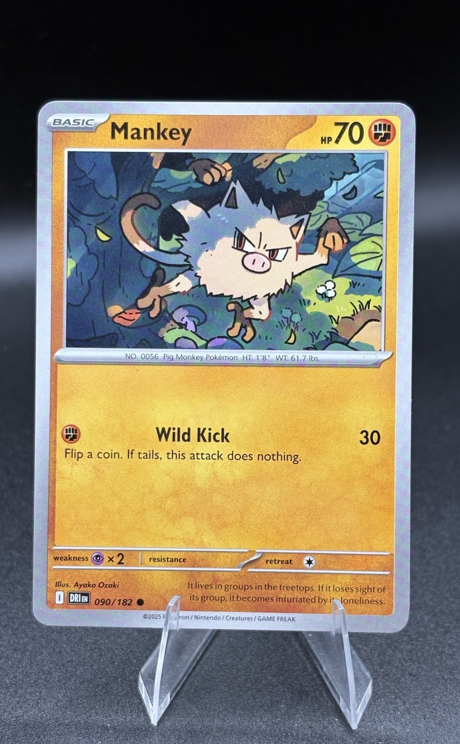Mankey 090/182 Pokémon TCG Sv10: Destined Rivals Regular NM