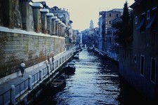 Kodachrome 35mm Scivolo Kodak Venezia Canale Gondola Anni 60 Edifici Storici Acqua