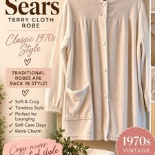 Vintage Sears Terry Cloth Bathrobe Retro