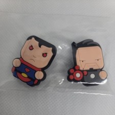 NEW Croc Charms Assorted Superman Iron Man 2 piece set, USA Seller