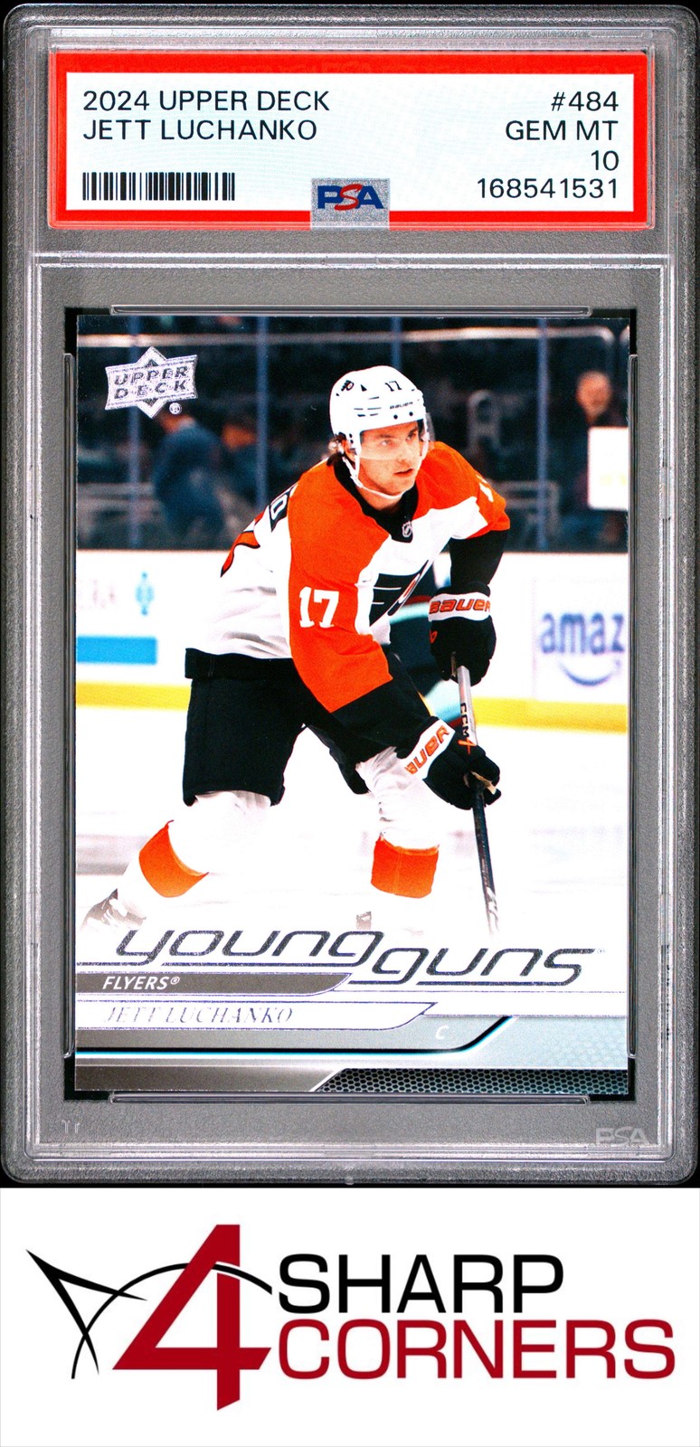 2024 UPPER DECK #484 JETT LUCHANKO RC YOUNG GUNS PSA 10